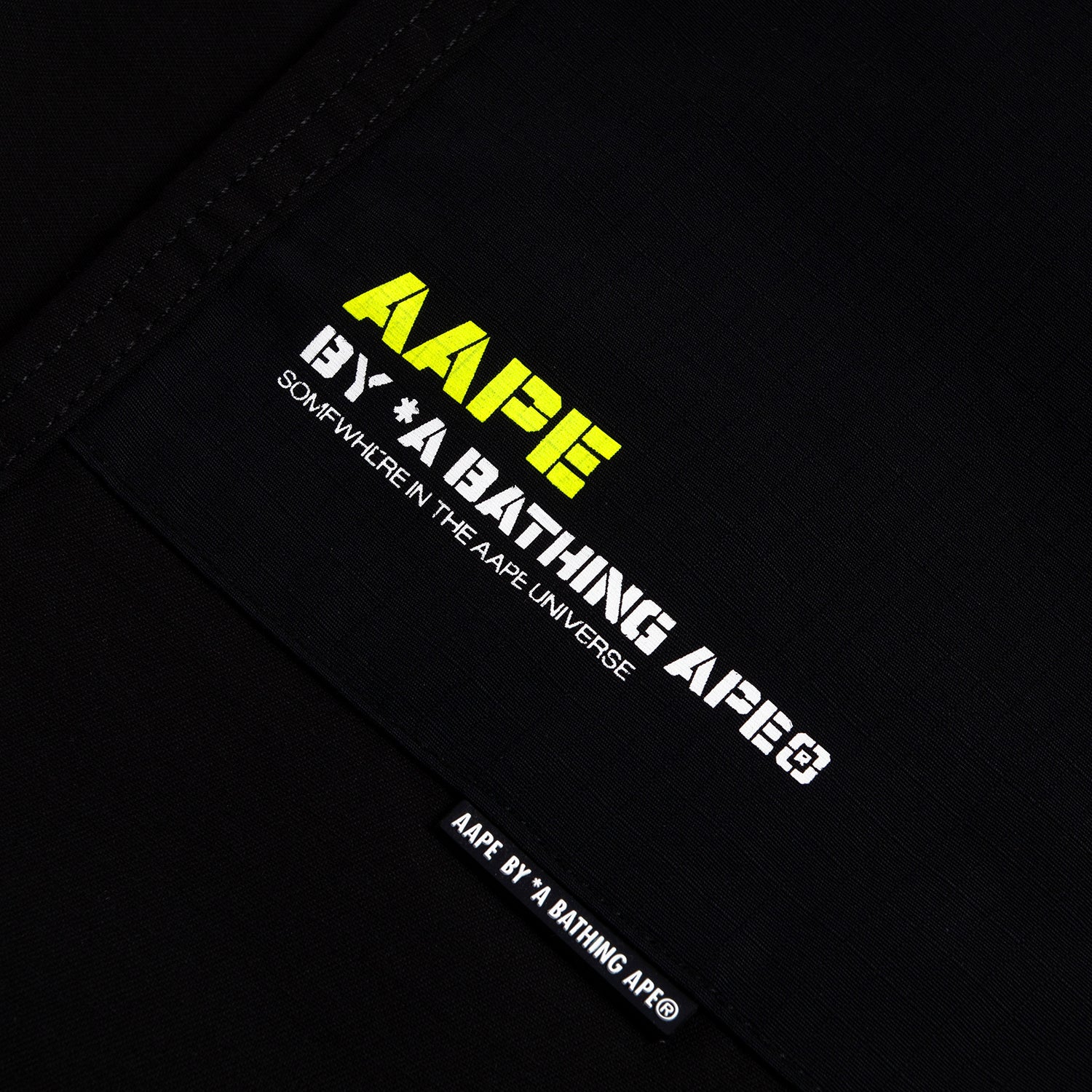 AAPE NEON BADGE UTILITY SHORTS