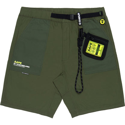 AAPE NEON BADGE UTILITY SHORTS