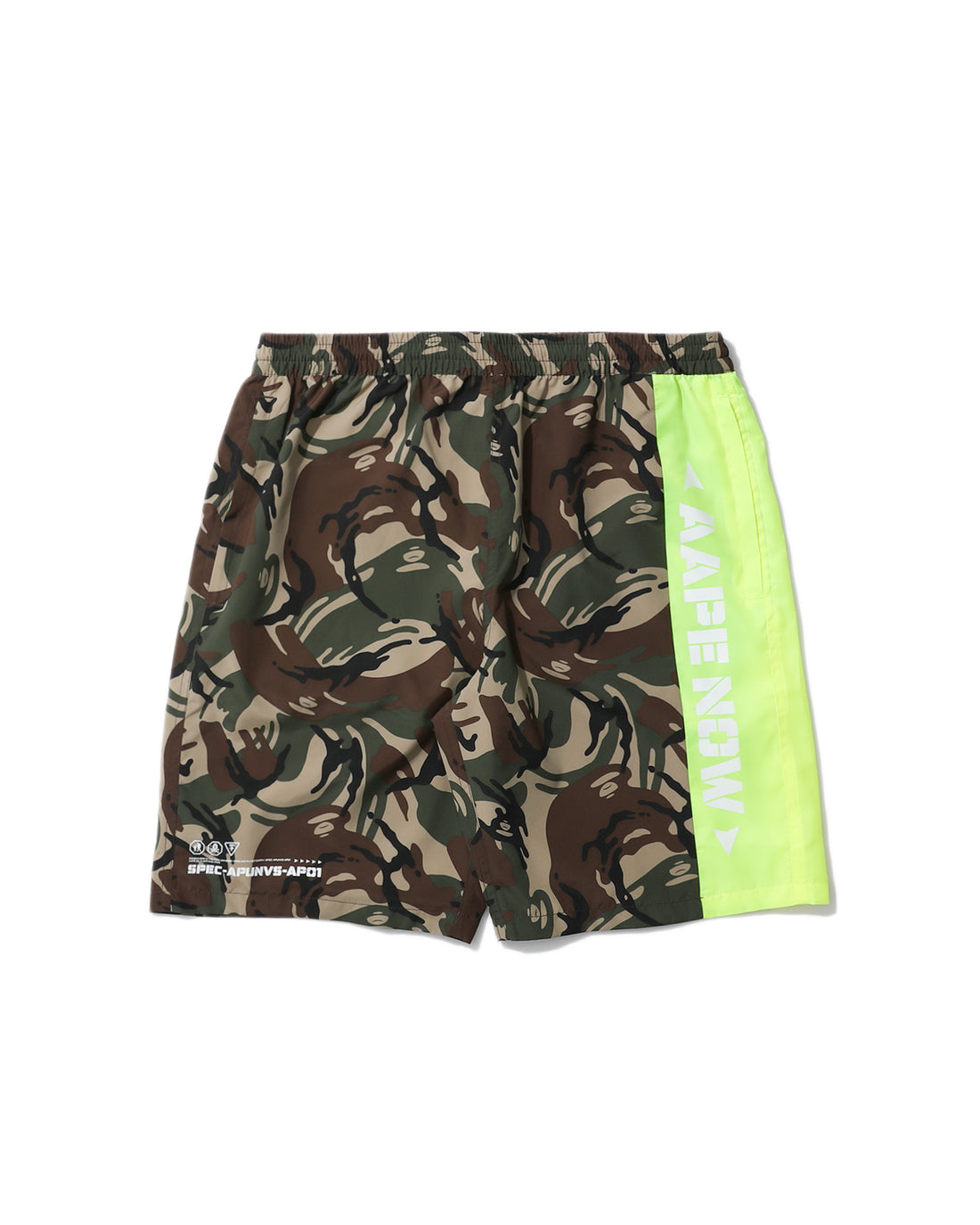 AAPE NEON COLOUR BLOCK LOGO SHORTS