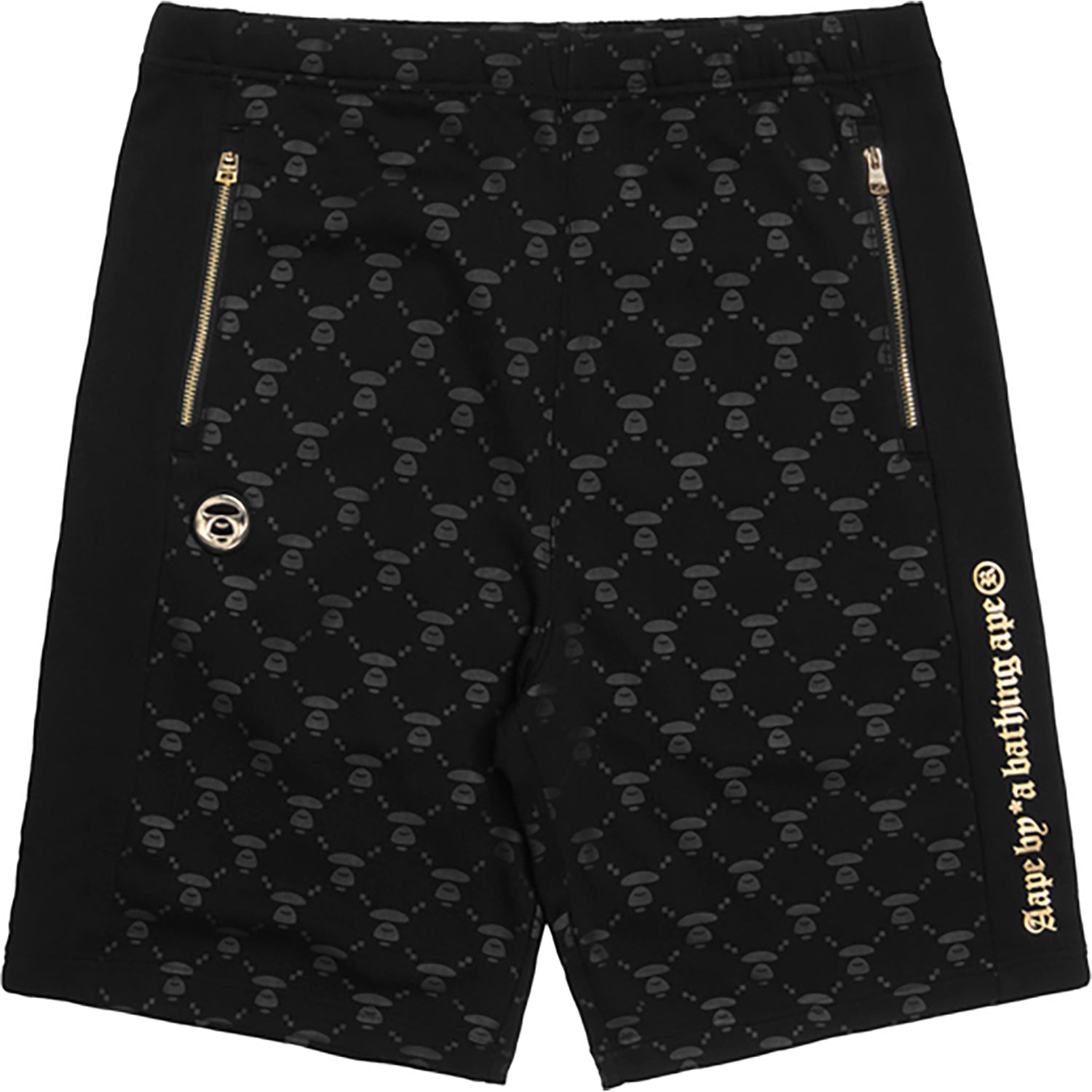 AAPE METALLIC MONOGRAM LOGO SWEAT SHORTS