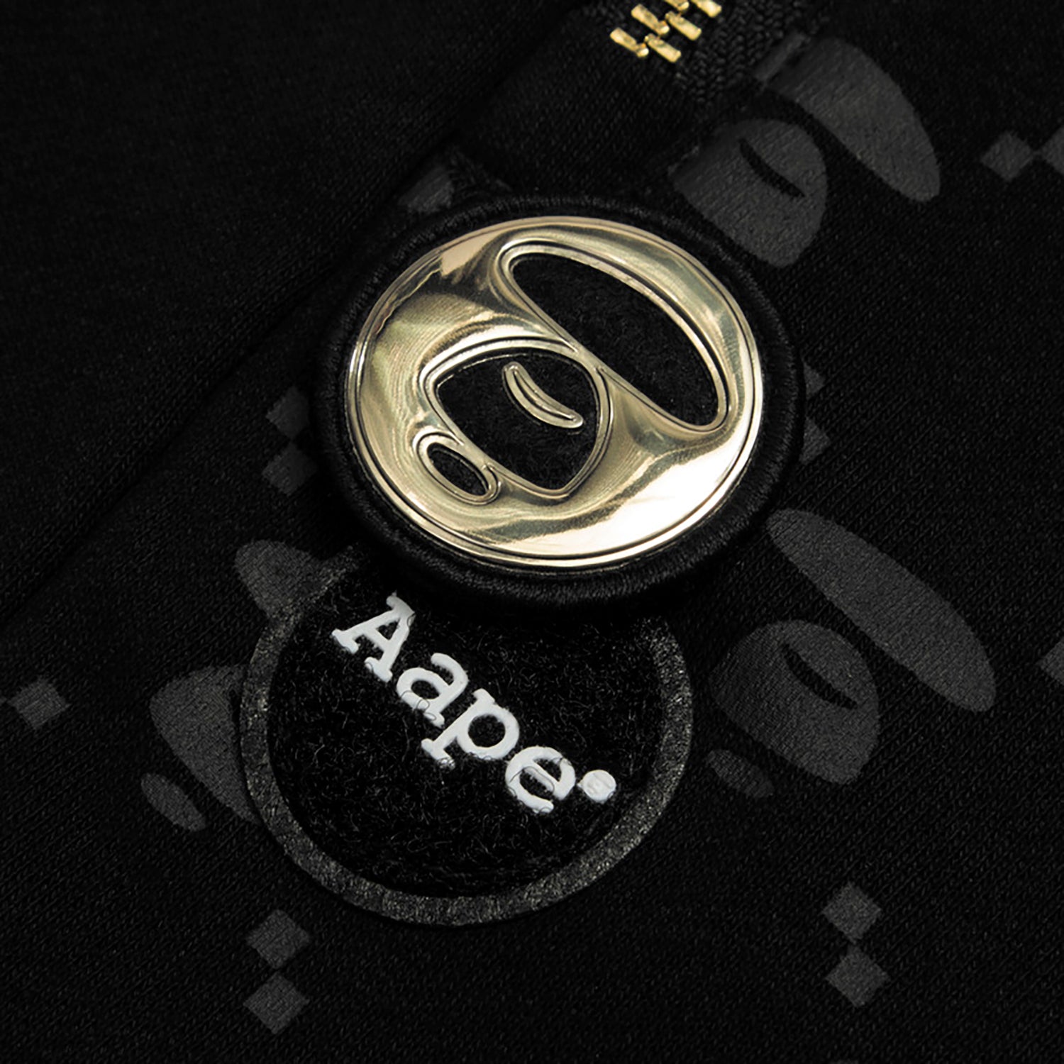 AAPE METALLIC MONOGRAM LOGO SWEAT SHORTS