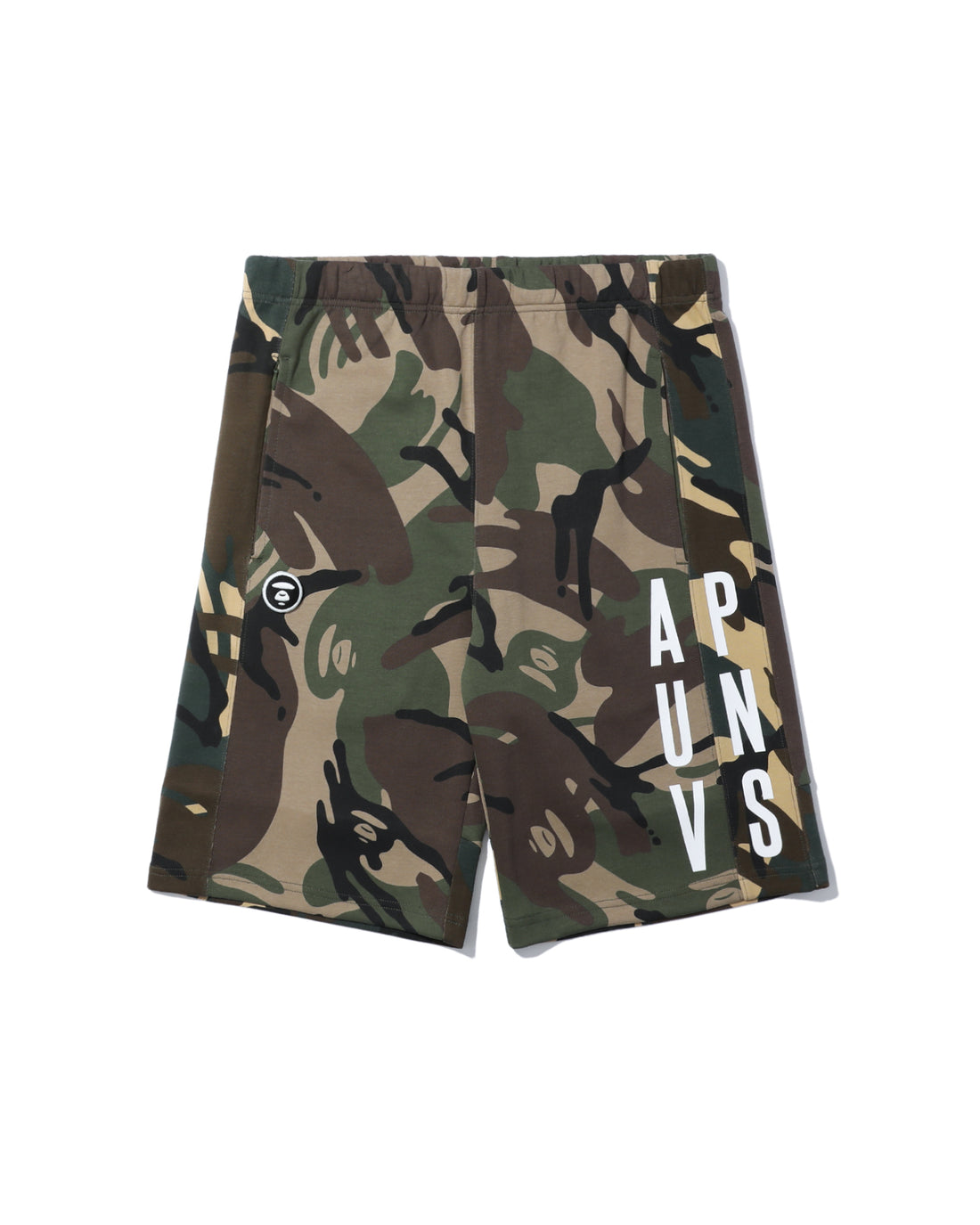 AAPE PANELLED CAMO SWEAT SHORTS