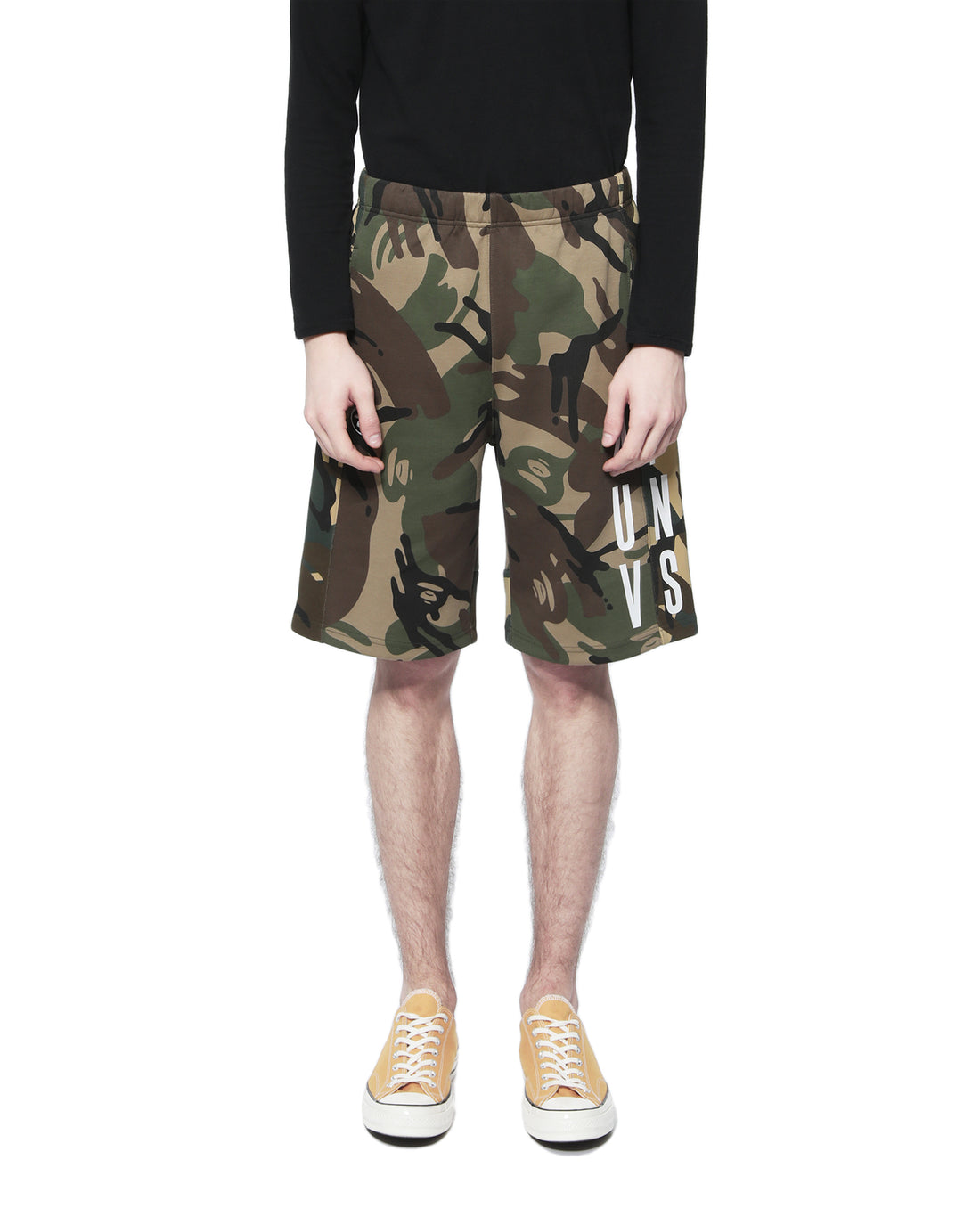 AAPE PANELLED CAMO SWEAT SHORTS