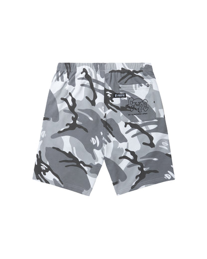 MOONFACE CAMO SWEAT SHORTS