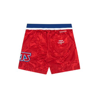 AAPE X MITCHELL &amp; NESS NETS MESH SHORTS