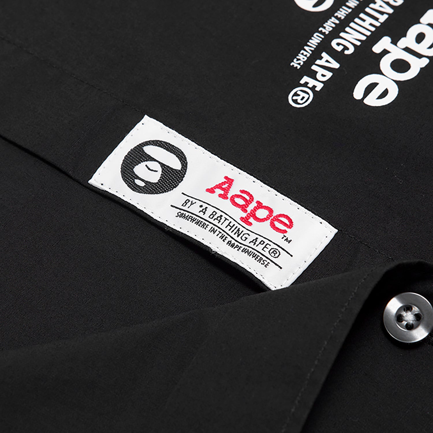 AAPE APE FACE BADGE OVERSIZE SHIRT