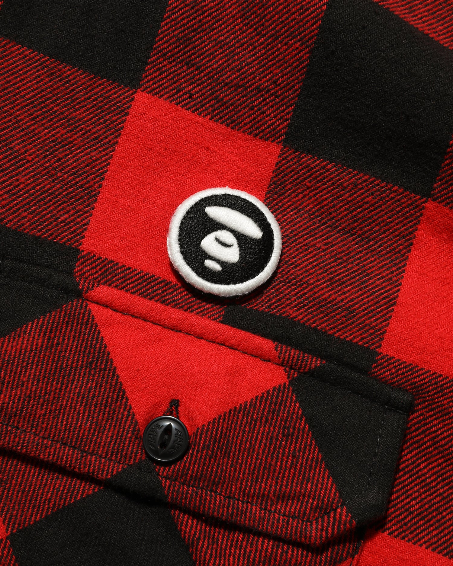 AAPE HOODED FLANNEL SHIRT