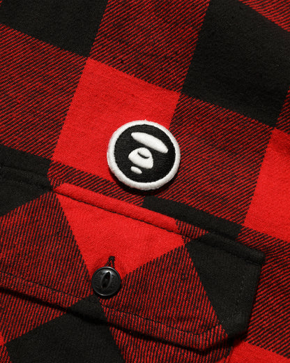 AAPE HOODED FLANNEL SHIRT