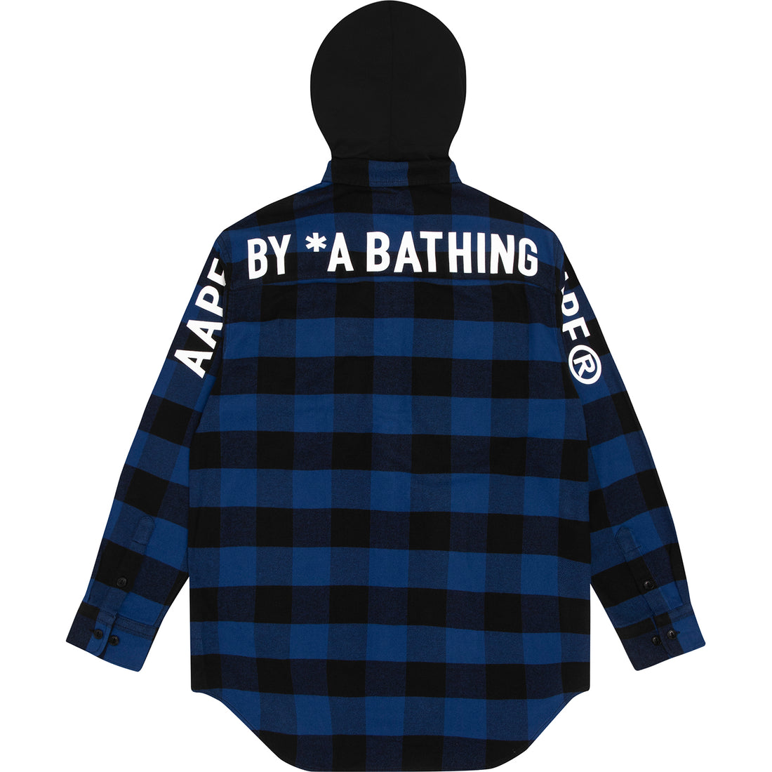 AAPE HOODED PLAID SHIRT