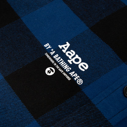 AAPE HOODED PLAID SHIRT