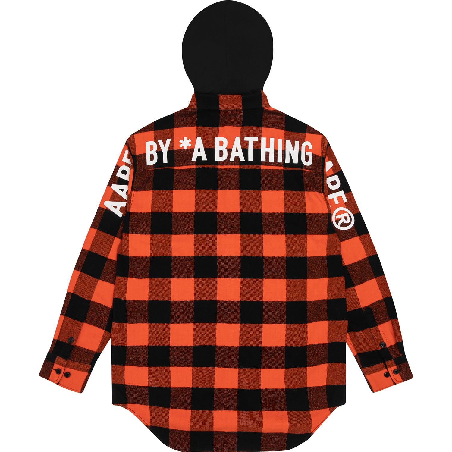 AAPE HOODED PLAID SHIRT