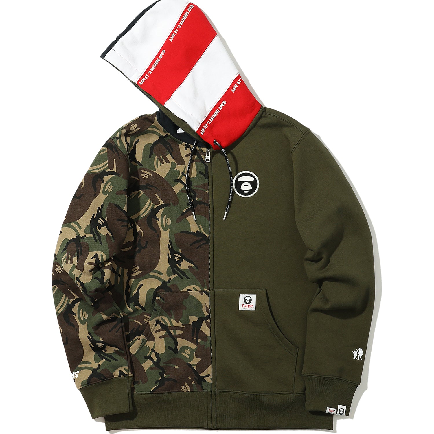 AAPE RECONSTRUCTED ZIP HOODIE