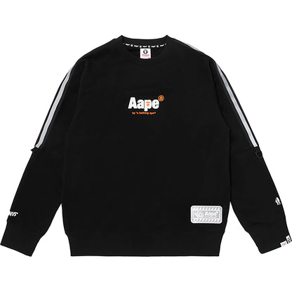 AAPE LOGO PRINT TAPED SWEATSHIRT