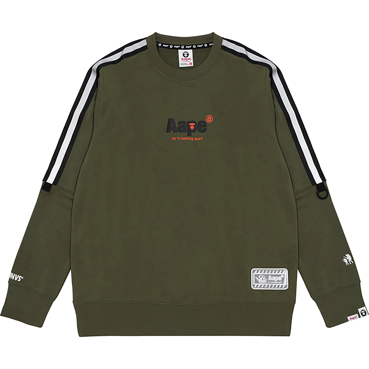 AAPE LOGO PRINT TAPED SWEATSHIRT