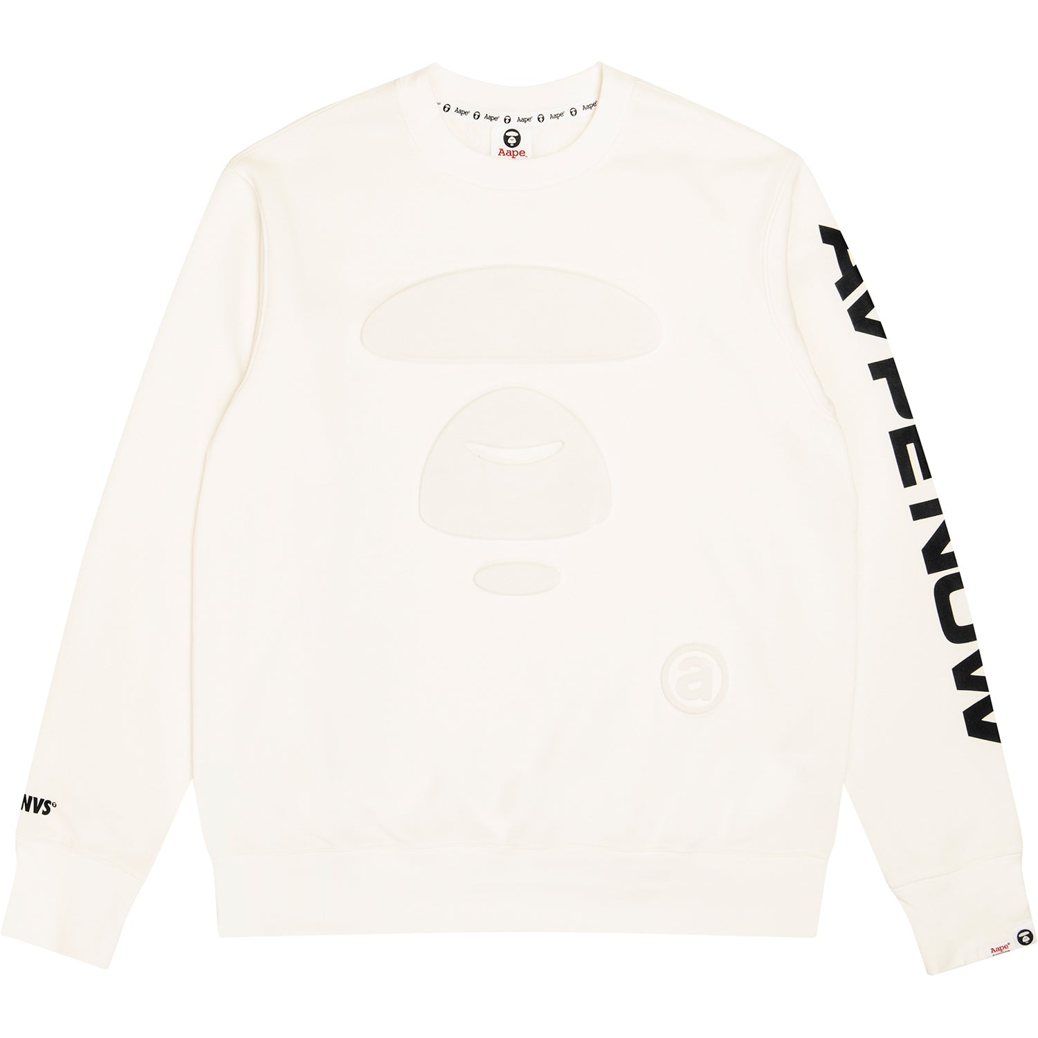 AAPE APE FACE EMBOSSED SWEATSHIRT