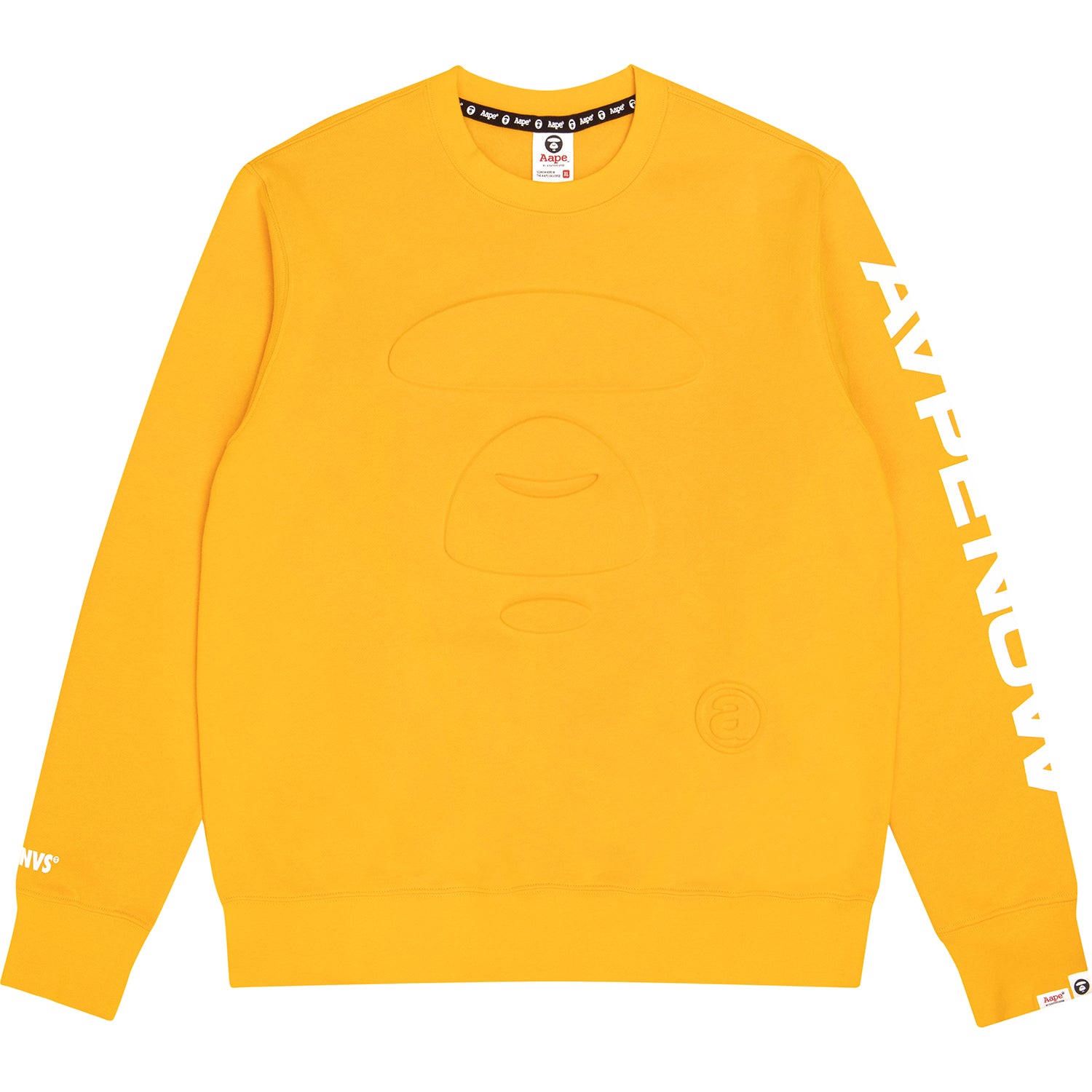 AAPE APE FACE EMBOSSED SWEATSHIRT