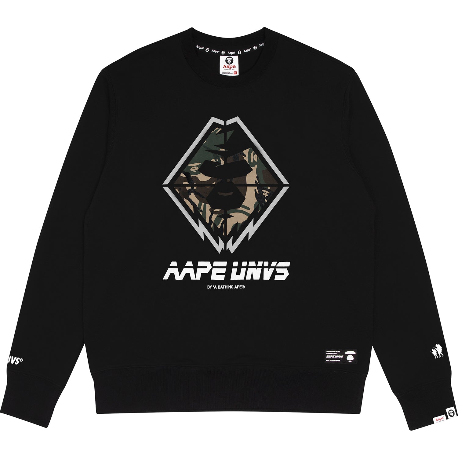 AAPE CAMO EMBLEM PRINT SWEATSHIRT