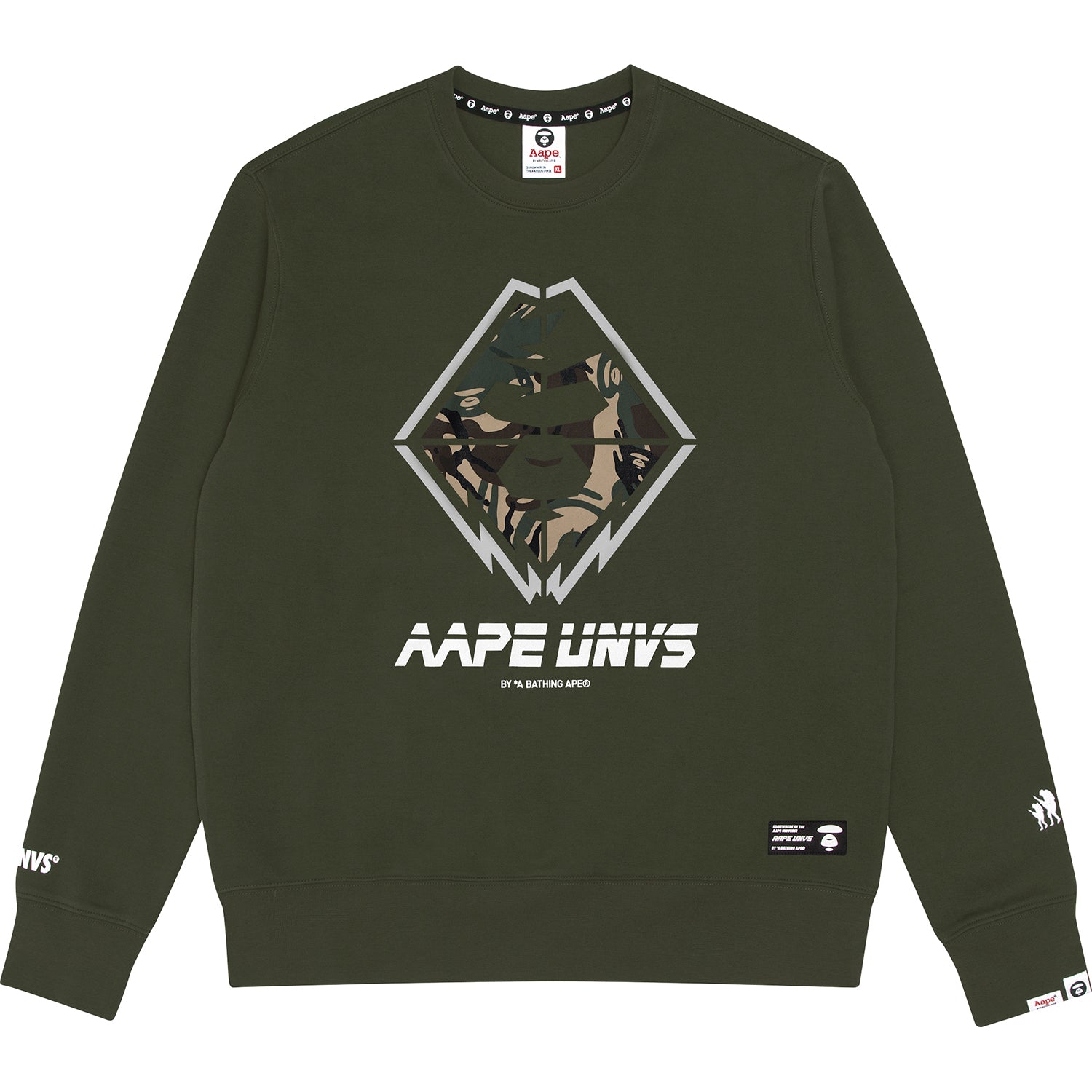 AAPE CAMO EMBLEM PRINT SWEATSHIRT