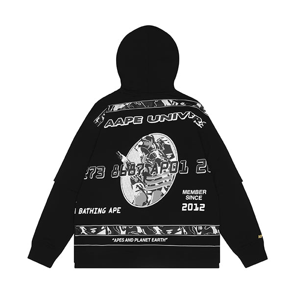 AAPE APE FACE LAYERED HOODIE