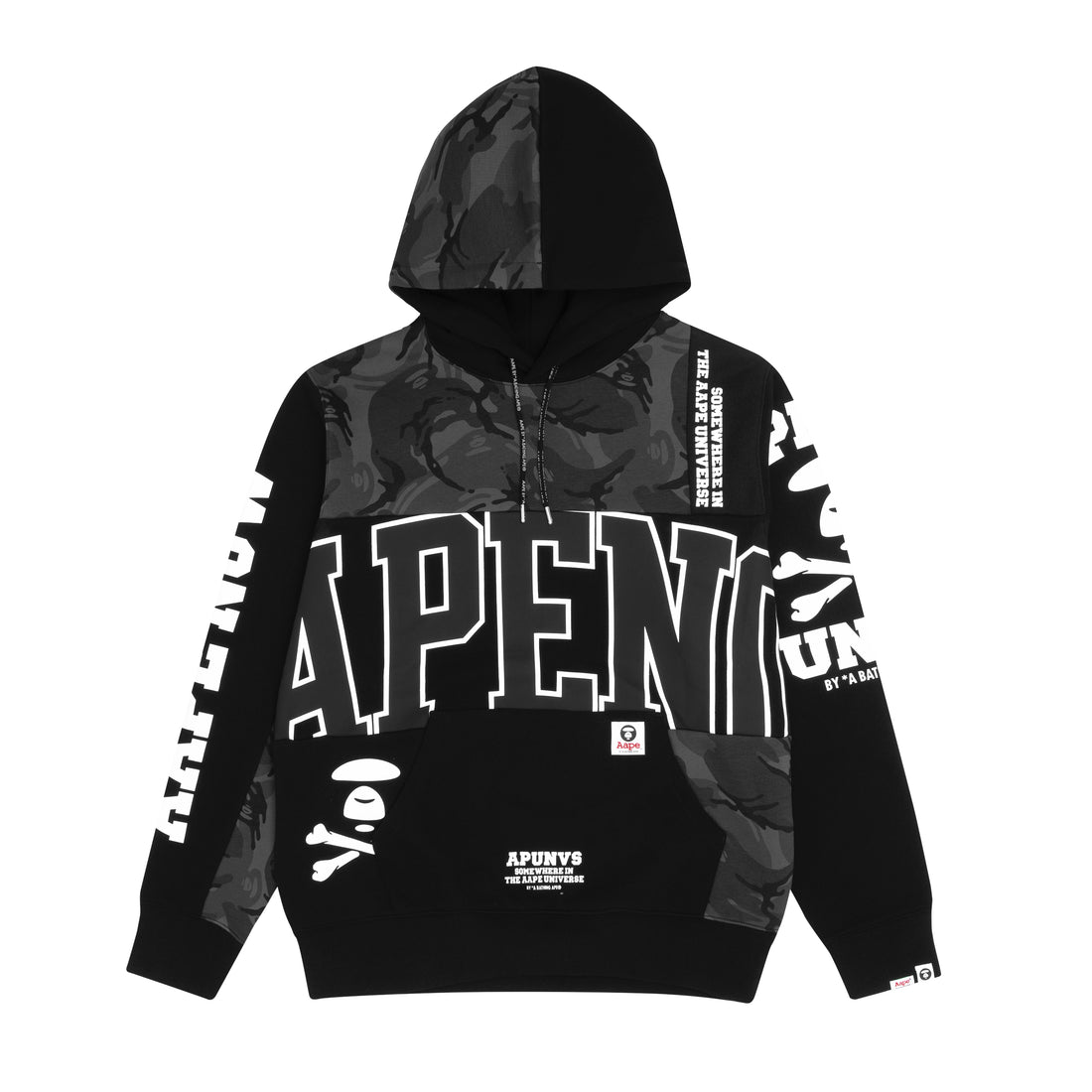 AAPE UNIVERSE CAMO PANELLED HOODIE