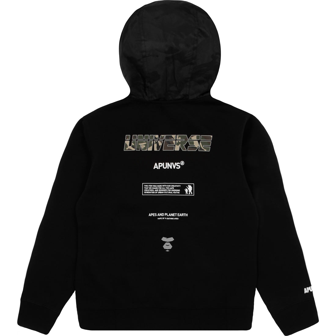 AAPE UNIVERSE LOGO ZIP HOODIE