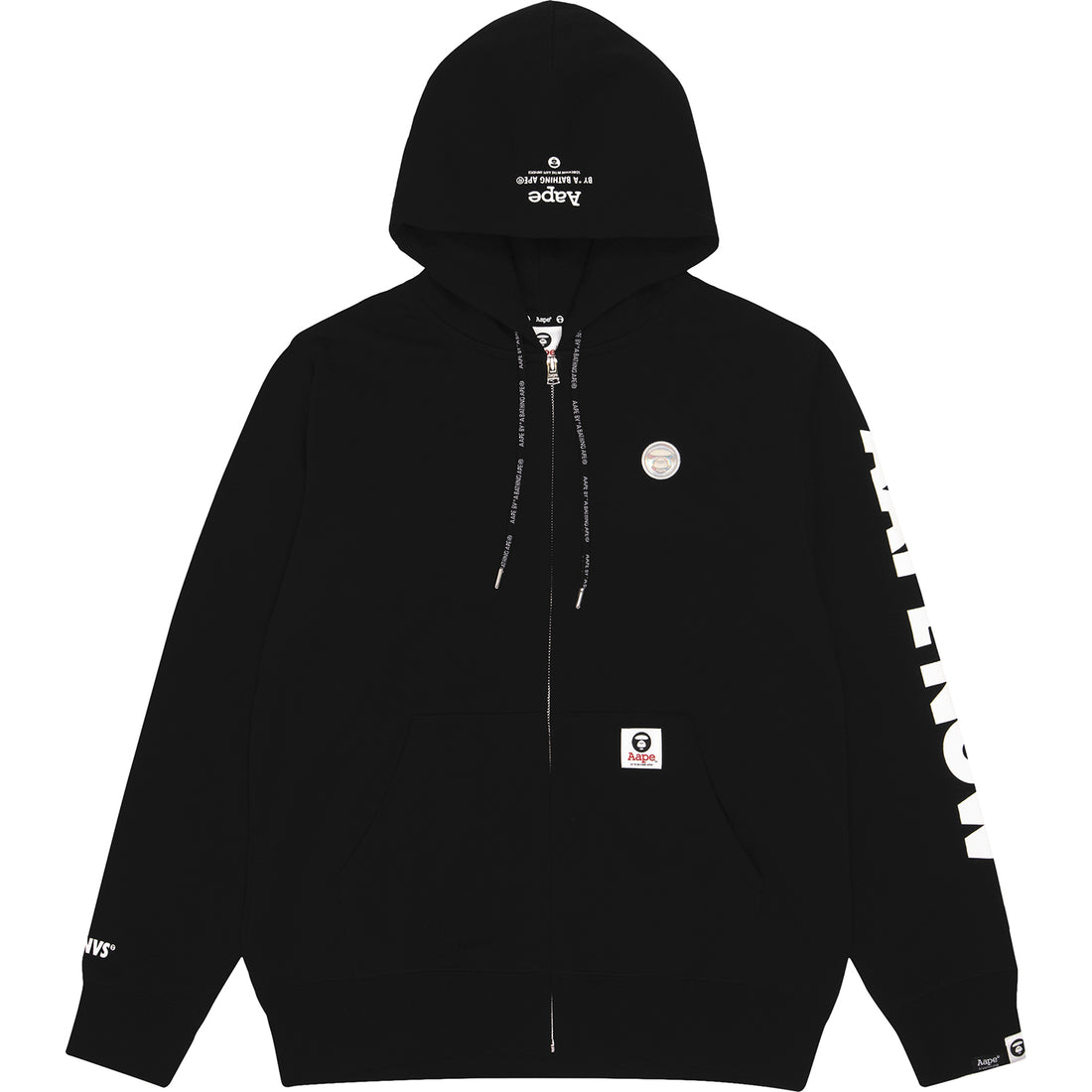 AAPE GRAPHIC LOGO PRINT ZIP HOODIE