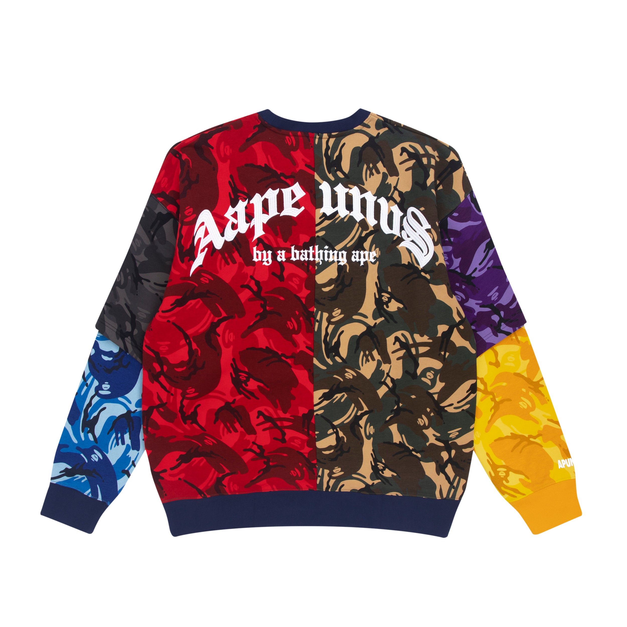 AAPE COLOUR BLOCK CAMO SWEATSHIRT