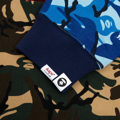 AAPE COLOUR BLOCK CAMO SWEATSHIRT