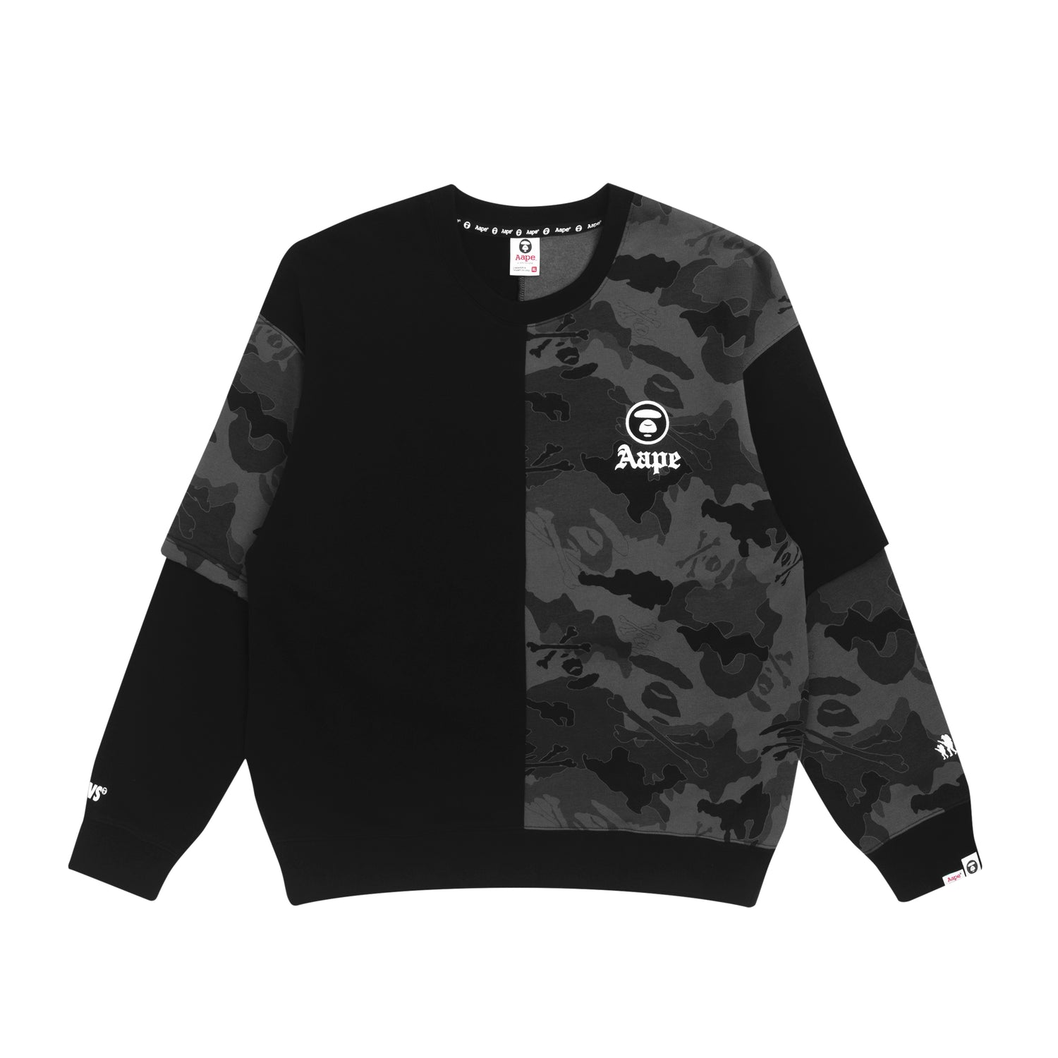 AAPE APE FACE CAMO BLOCK SWEATSHIRT