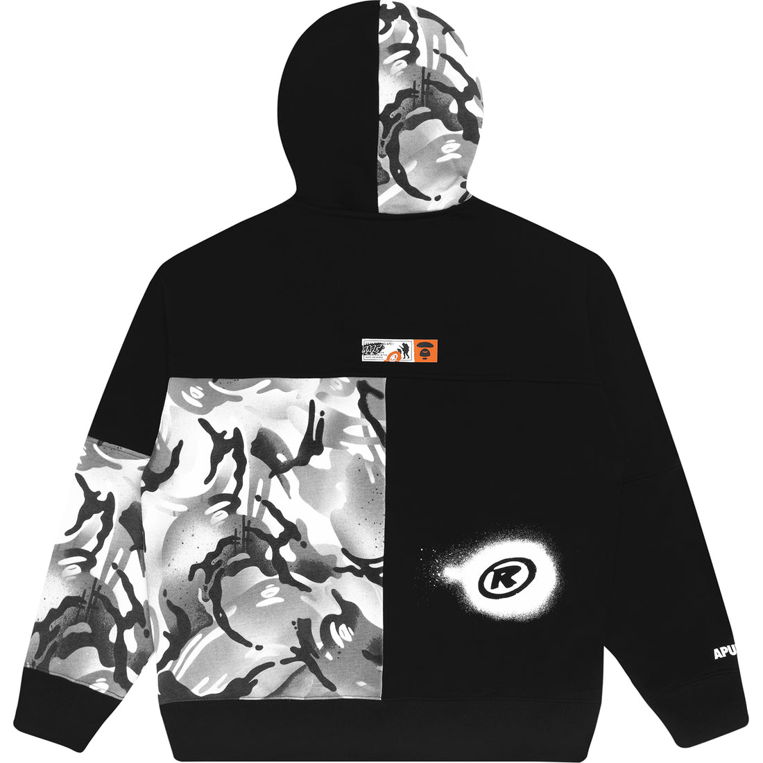 AAPE LOGO CAMO PATCHWORK HOODIE