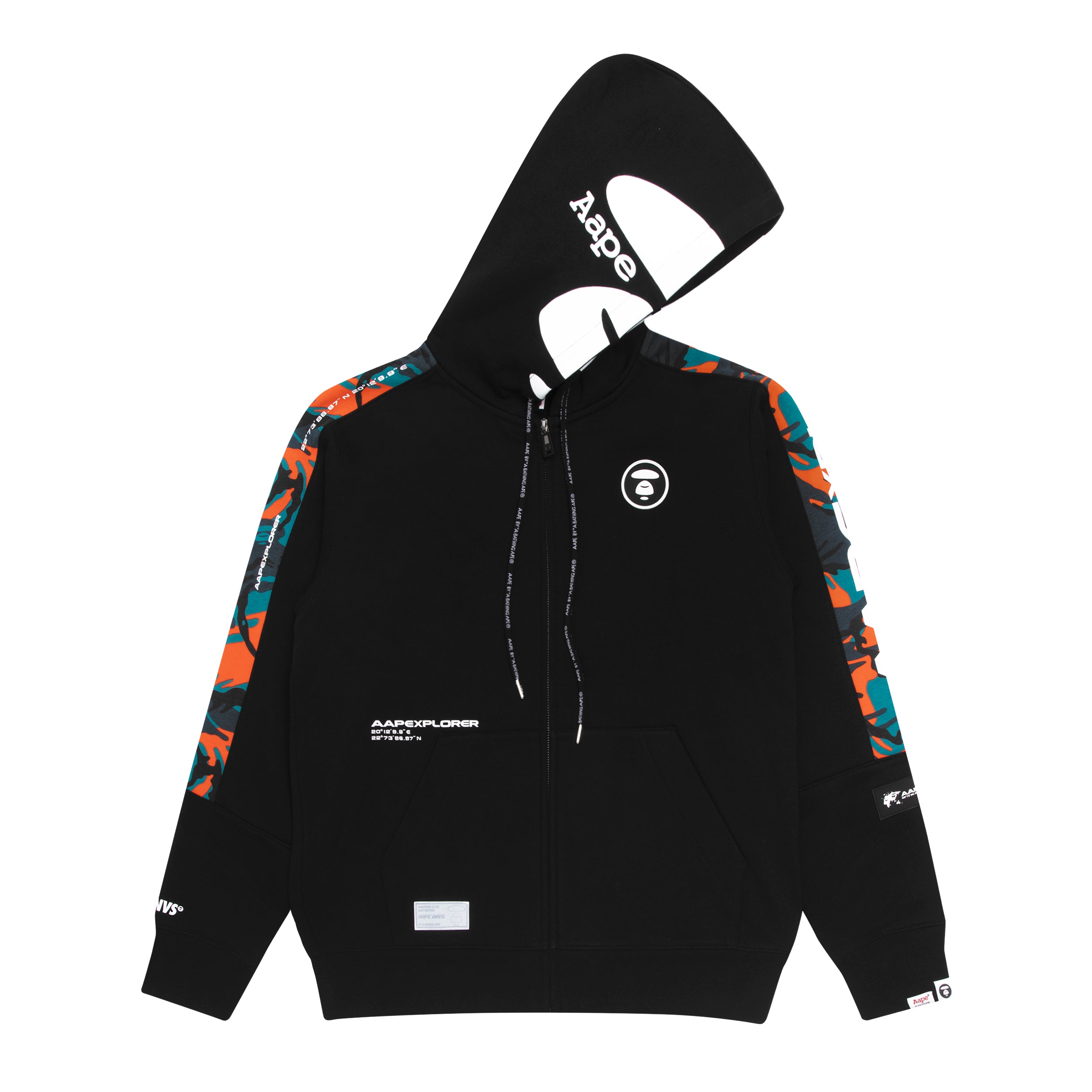 AAPE APE FACE CAMO GRAPHIC HOODIE