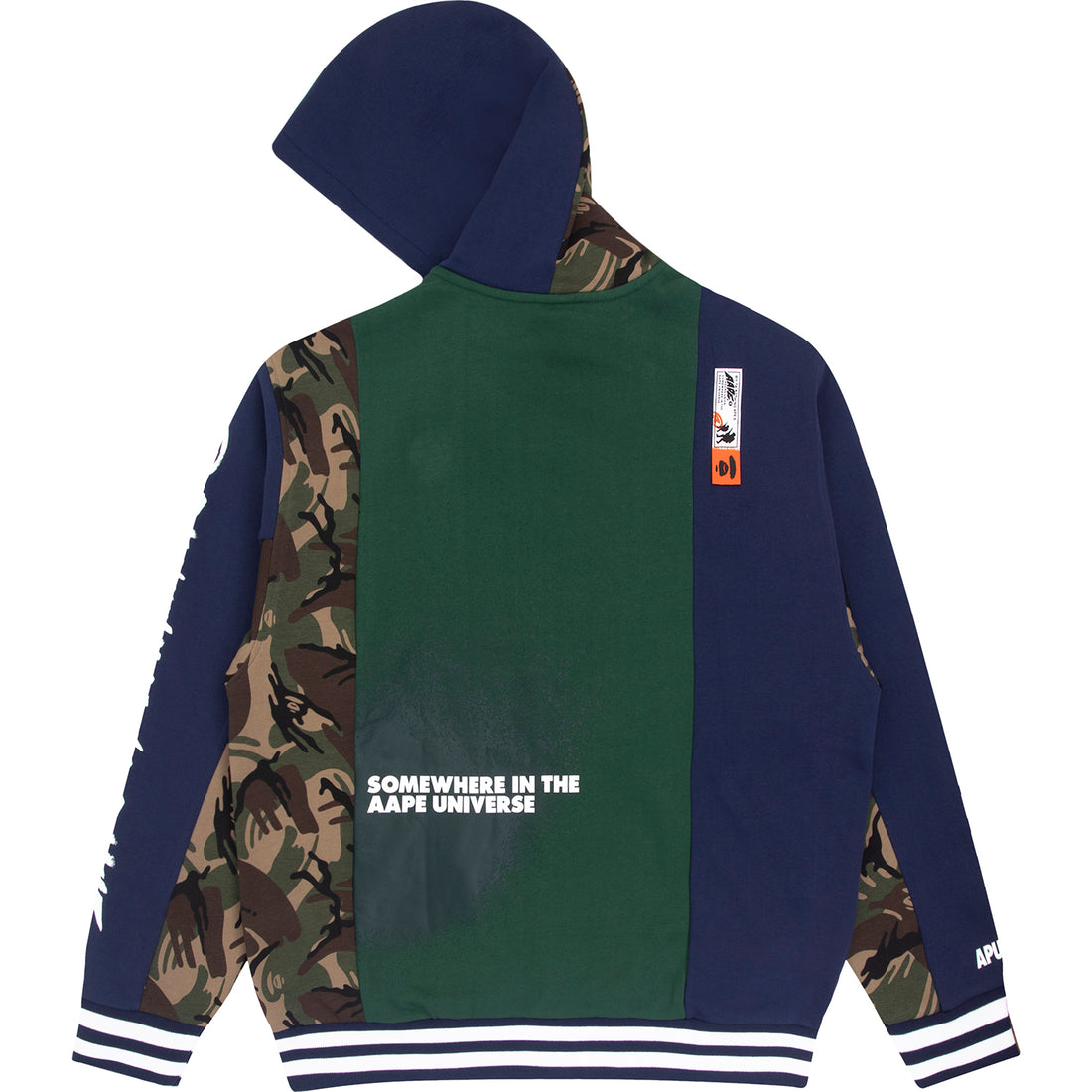 AAPE MISMATCH CAMO VARSITY JACKET