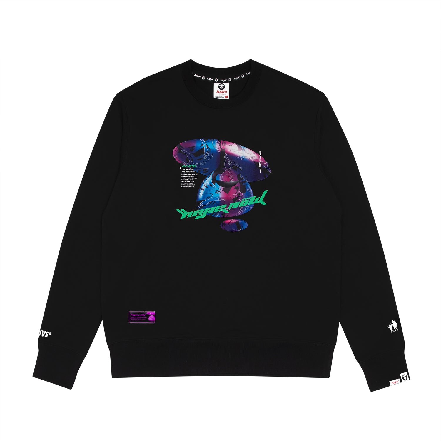 AAPE APE FACE LOGO SWEATSHIRT