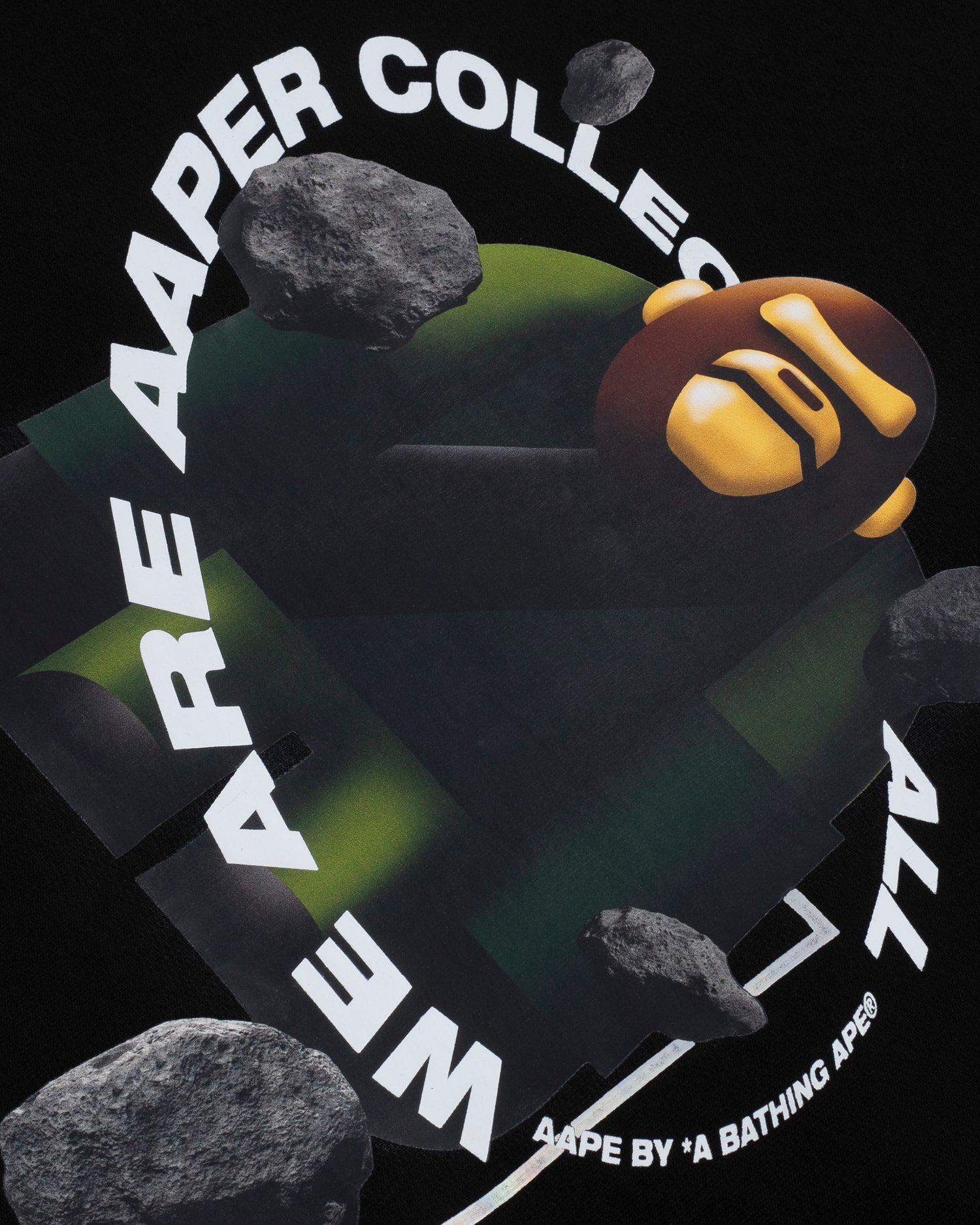 AAPE APE FACE GRAPHIC PRINT SWEATSHIRT