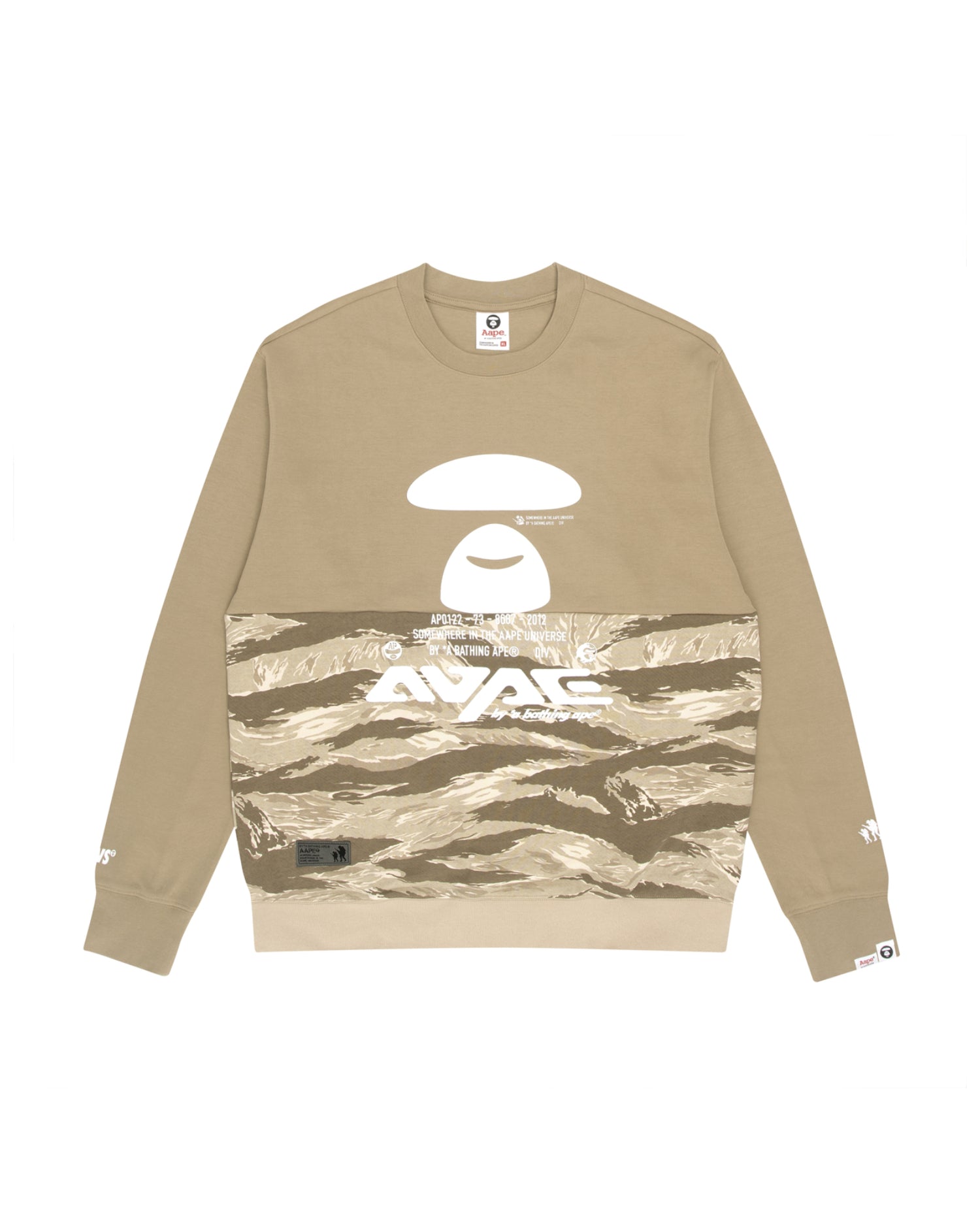 New AAPE By store A Bathing Ape Men's Neck Sweatshirt Drip Graphic Large