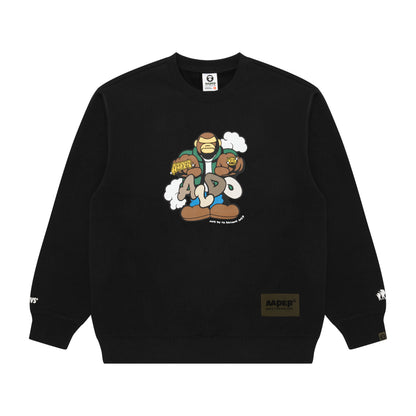 AAPE THEME CREW NECK SWEATER