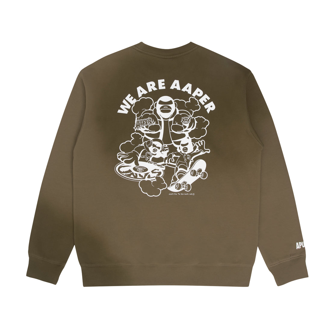 AAPE THEME CREW NECK SWEAT