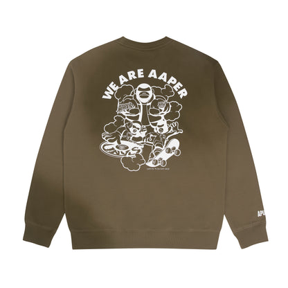 AAPE THEME CREW NECK SWEAT