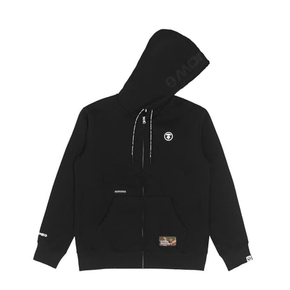 MOONFACE EMBROIDERED ZIP HOODIE