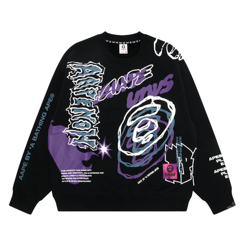 AAPE MOONFACE GRAPHIC RELAXED SWEATSHIRT