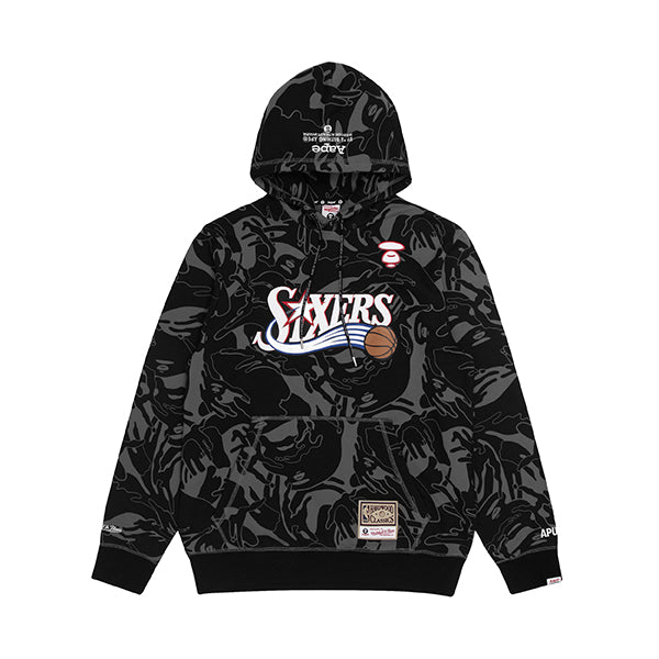 AAPE X MITCHELL &amp; NESS SIXERS HOODIE