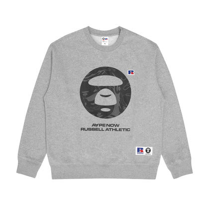 AAPE X RUSSELL ATHLETIC MOONFACE LOGO SWEATSHIRT