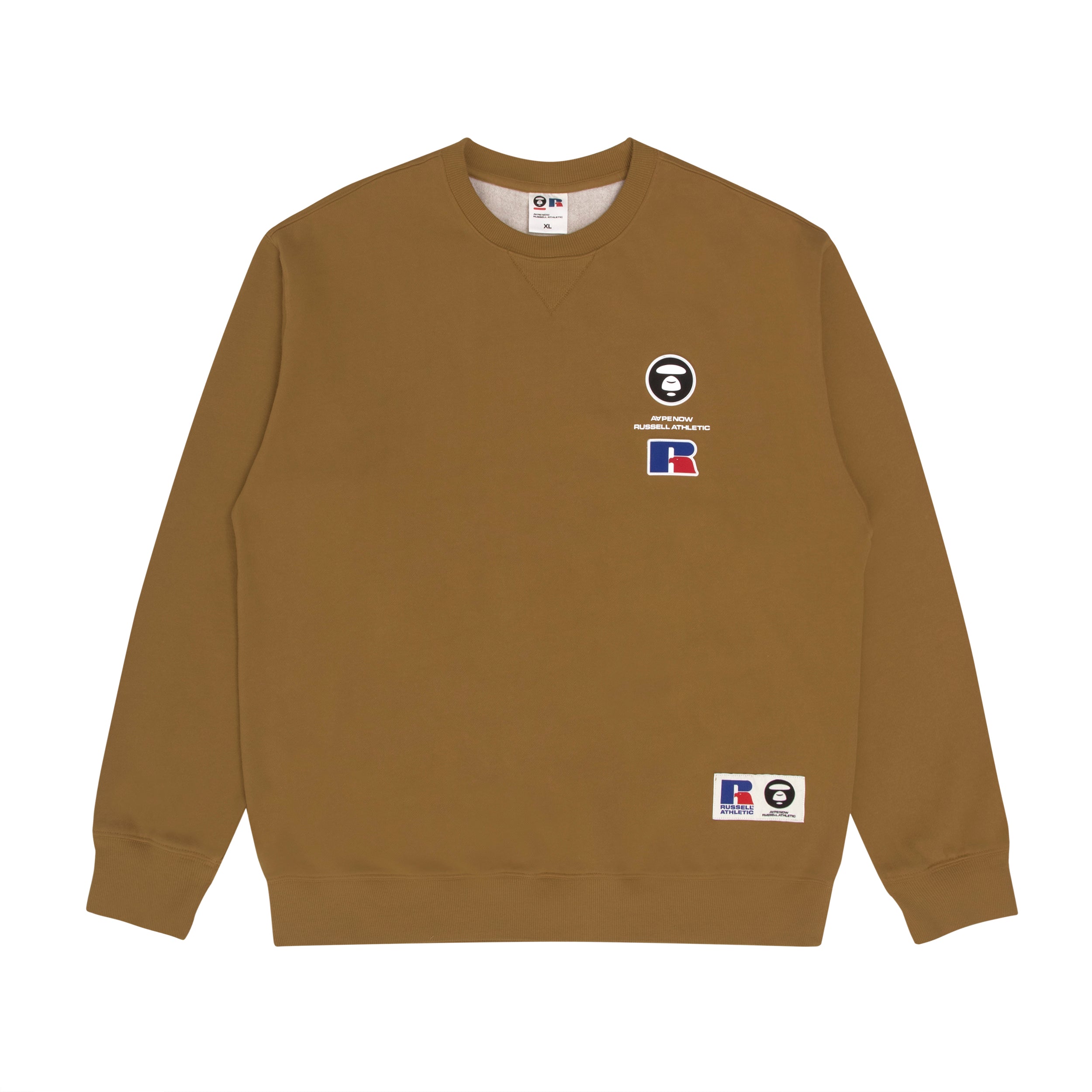 AAPE X RUSSELL ATHLETIC MOONFACE LOGO SWEATSHIRT