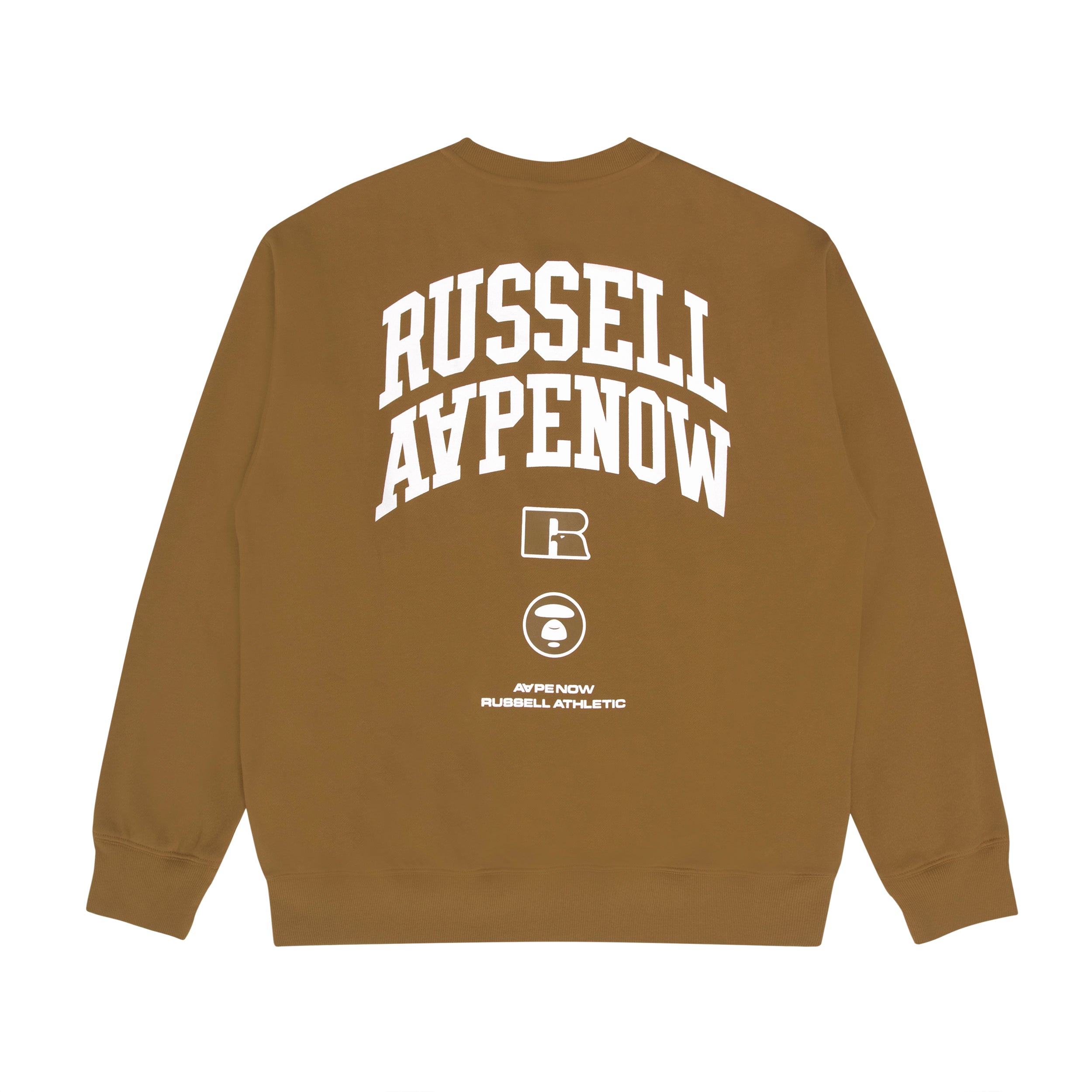 AAPE X RUSSELL ATHLETIC MOONFACE LOGO SWEATSHIRT