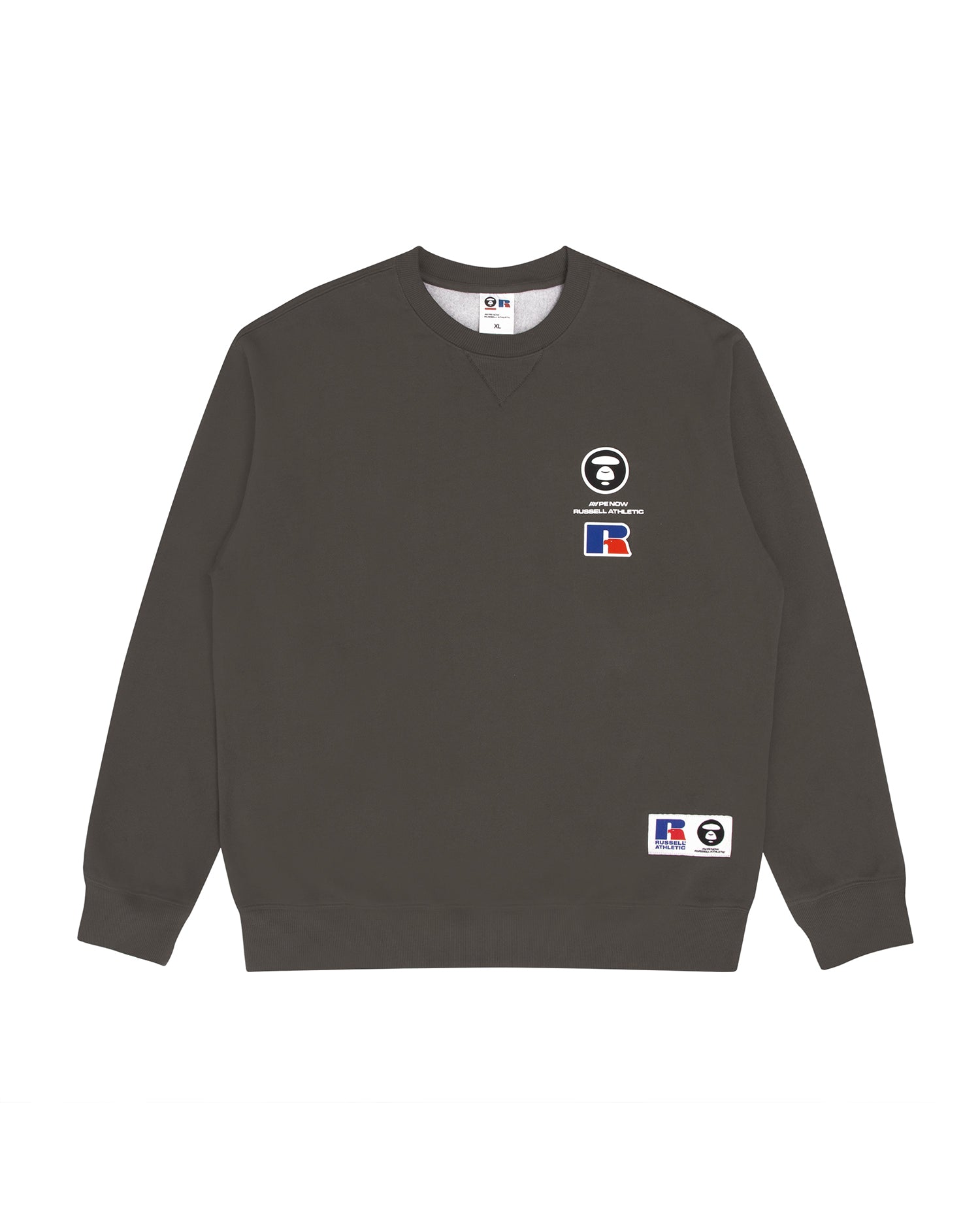 AAPE X RUSSELL ATHLETIC MOONFACE LOGO SWEATSHIRT