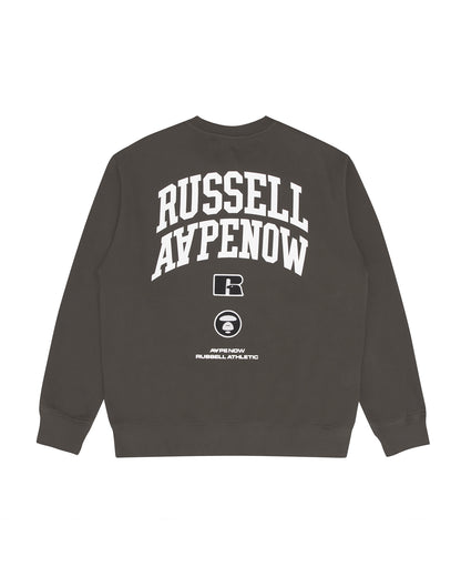 AAPE X RUSSELL ATHLETIC MOONFACE LOGO SWEATSHIRT