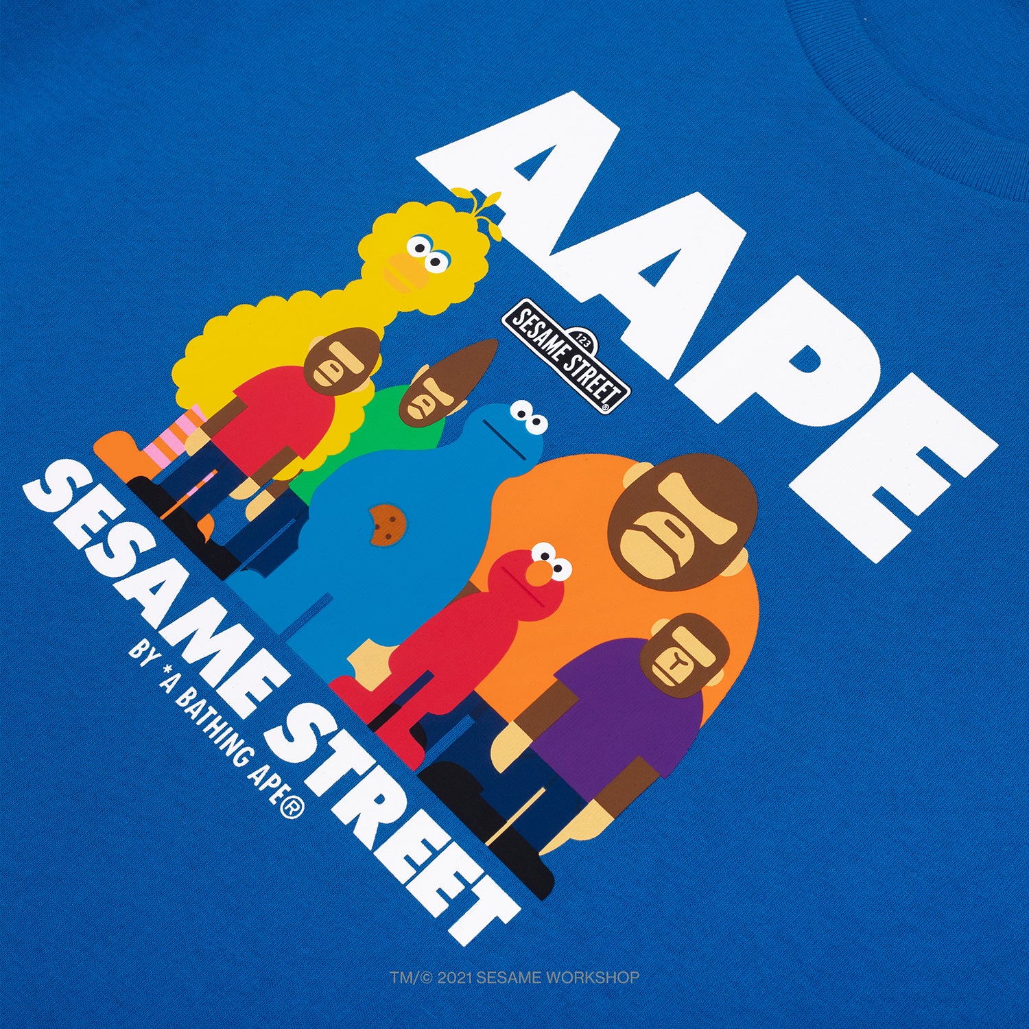 AAPE X SESAME STREET PRINT TEE KIDS