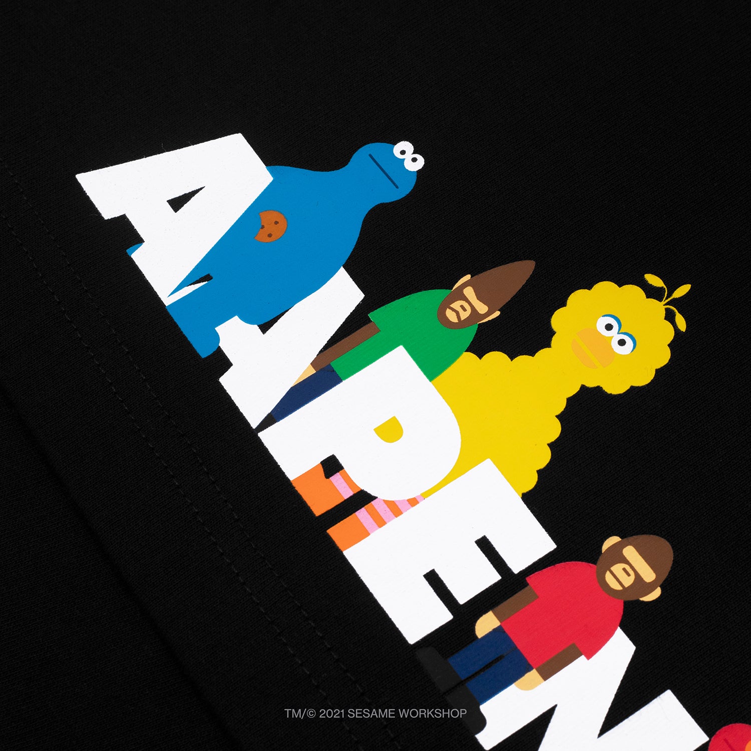 AAPE X SESAME STREET PRINT TEE KIDS