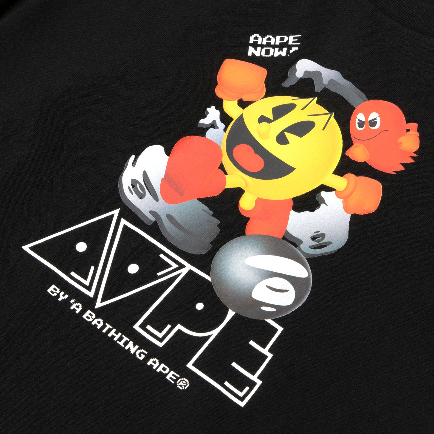 AAPE X PAC-MAN MOONFACE GRAPHIC TEE KIDS