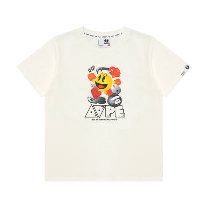 AAPE X PAC-MAN MOONFACE GRAPHIC TEE KIDS